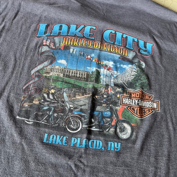 Vintage Harley Davidson Lake Placid NY Tee Shirt - Picture 4 of 7
